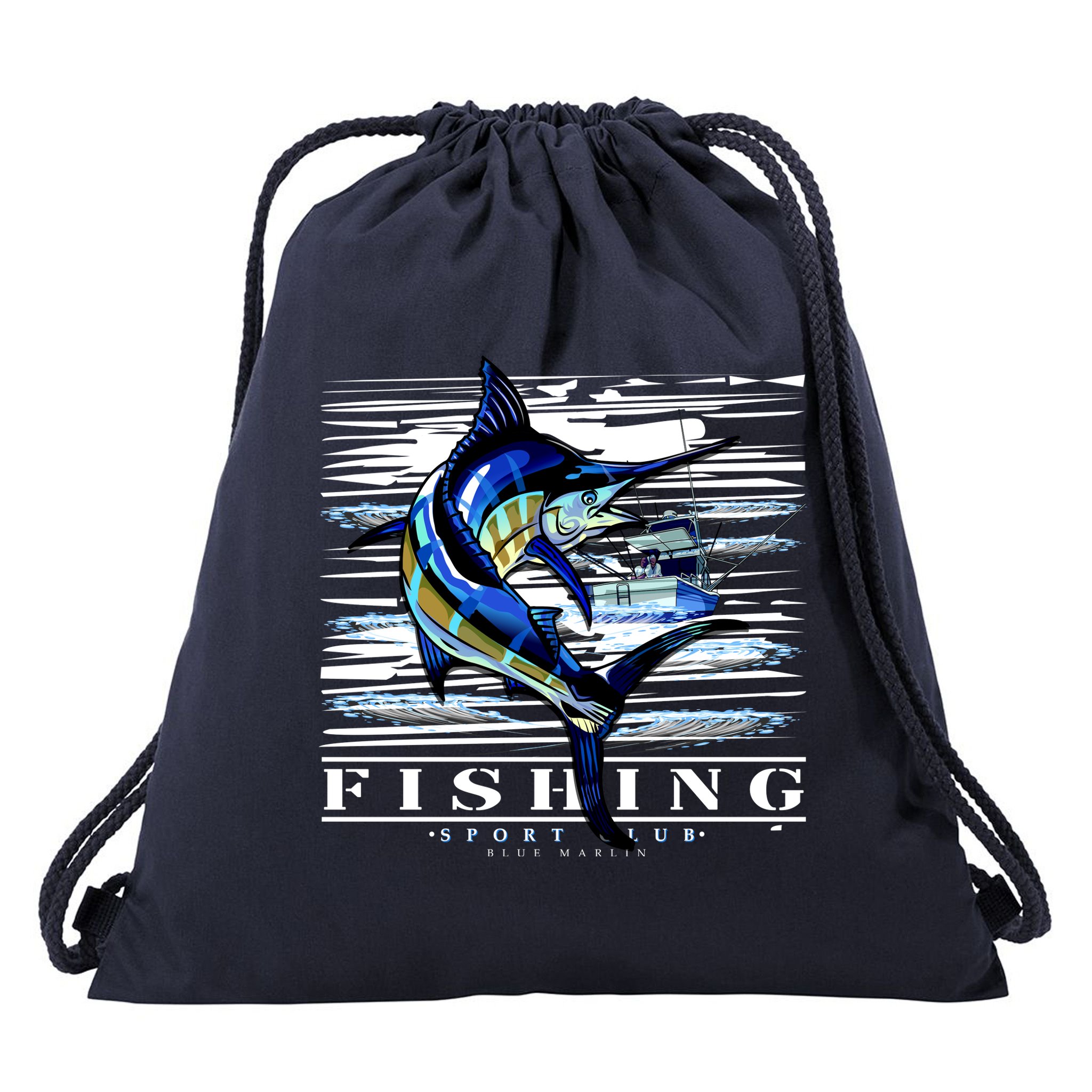 Marlin Fishing Club Drawstring Bag