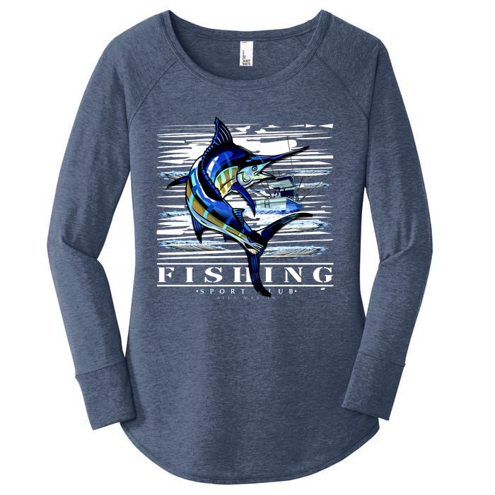 Marlin Fishing Club Women's Perfect Tri Tunic Long Sleeve Shirt