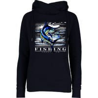 Marlin Fishing Club Womens Funnel Neck Pullover Hood