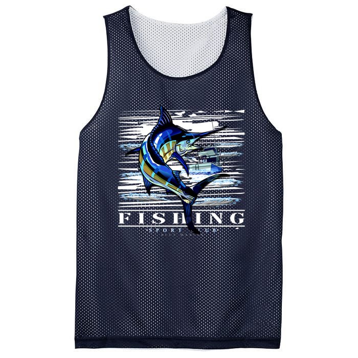 Marlin Fishing Club Mesh Reversible Basketball Jersey Tank