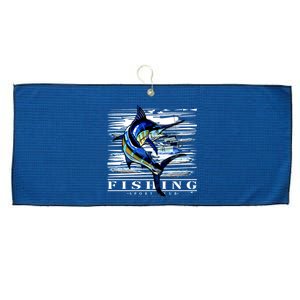 Marlin Fishing Club Large Microfiber Waffle Golf Towel