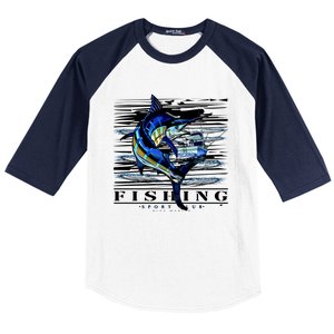 Marlin Fishing Club Baseball Sleeve Shirt