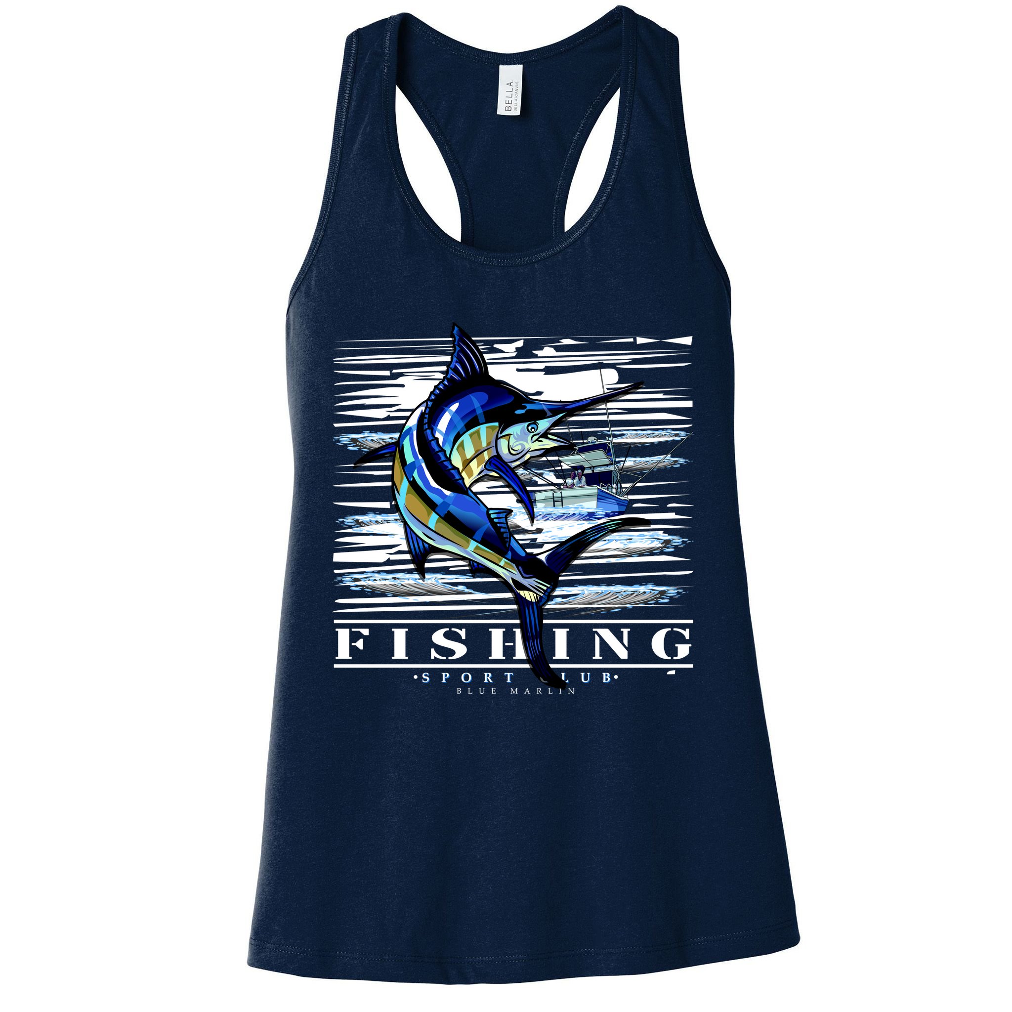 Marlin Fishing Club Womens Tank Top