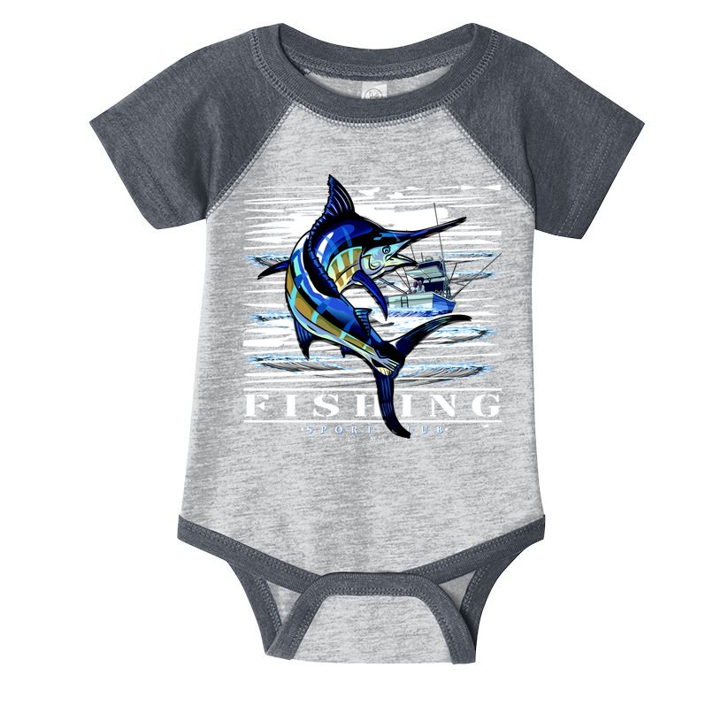 Marlin Fishing Club Infant Baby Jersey Bodysuit