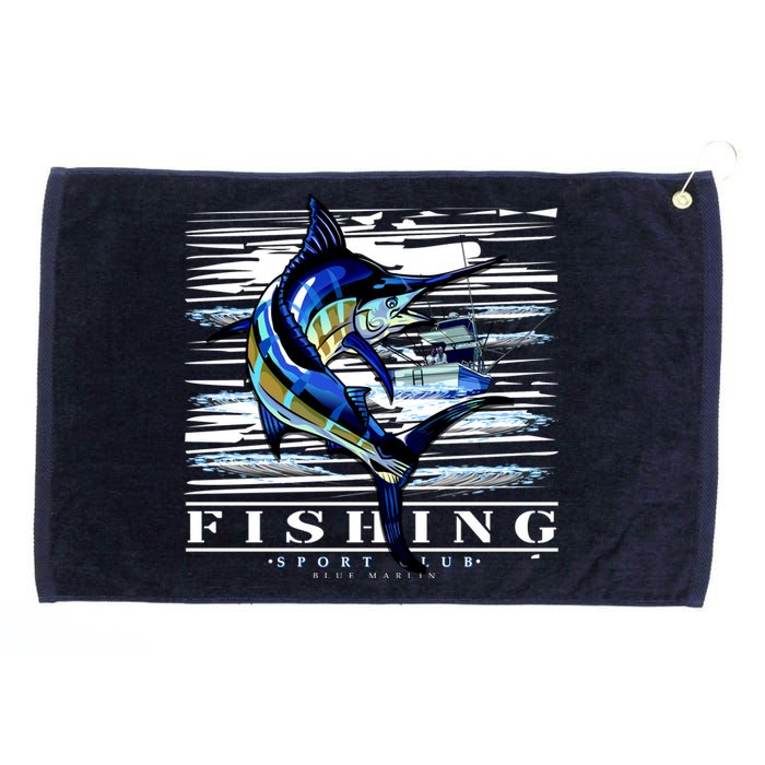 Marlin Fishing Club Grommeted Golf Towel