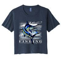 Marlin Fishing Club Women's Crop Top Tee