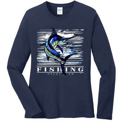 Marlin Fishing Club Ladies Long Sleeve Shirt