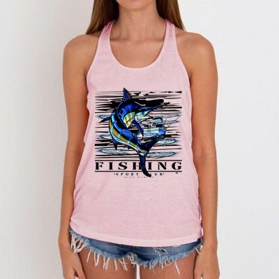 Marlin Fishing Club Women's Knotted Racerback Tank