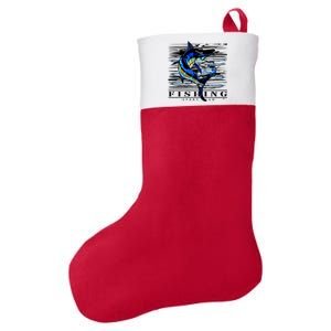 Marlin Fishing Club Felt Holiday Christmas Stocking