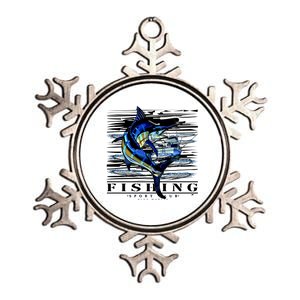 Marlin Fishing Club Metallic Star Ornament