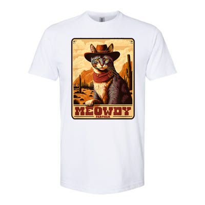 Meowdy! Funny Country Music Cat Cowboy Hat Wanted Poster Softstyle® CVC T-Shirt