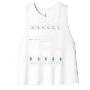 My Favorite Christmas Light Is Jesus Christian Ugly Funny Gift Women's Racerback Cropped Tank