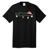 Muskie Fishing Christmas Santa Musky Santa Fun For Fisherman Tall T-Shirt