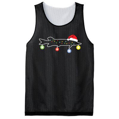 Muskie Fishing Christmas Santa Musky Santa Fun For Fisherman Mesh Reversible Basketball Jersey Tank