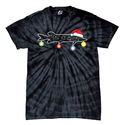 Muskie Fishing Christmas Santa Musky Santa Fun For Fisherman Tie-Dye T-Shirt