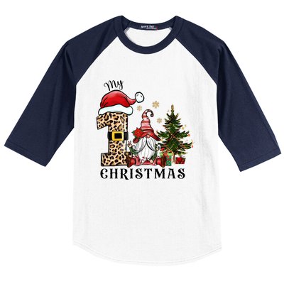 My First Christmas Baseball Sleeve Shirt