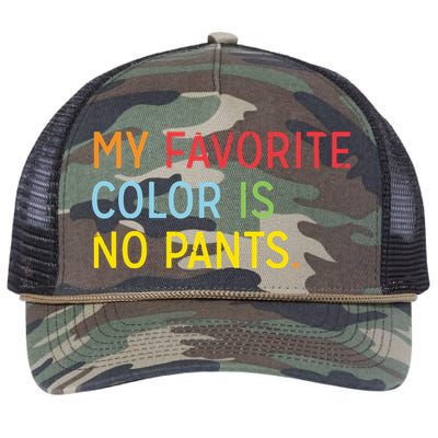 My Favorite Color Is No Pants Retro Rope Trucker Hat Cap