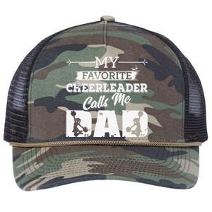 My Favorite Cheerleader Calls Me Dad Cheer Father's Day Retro Rope Trucker Hat Cap