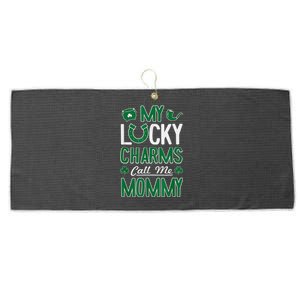 My Funny Call Me Mommy St Patricks Day Love Large Microfiber Waffle Golf Towel