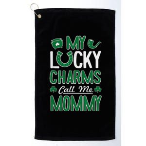 My Funny Call Me Mommy St Patricks Day Love Platinum Collection Golf Towel