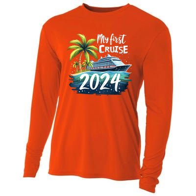 My First Cruise 2024 Funny Vacation 2024 Cooling Performance Long Sleeve Crew