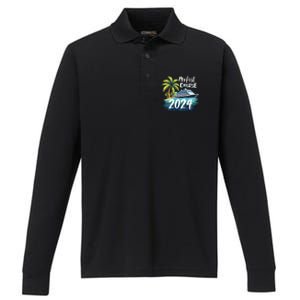 My First Cruise 2024 Funny Vacation 2024 Performance Long Sleeve Polo