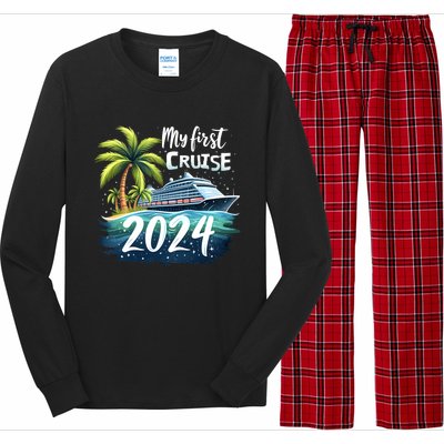 My First Cruise 2024 Funny Vacation 2024 Long Sleeve Pajama Set