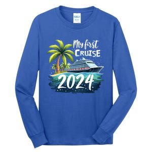 My First Cruise 2024 Funny Vacation 2024 Tall Long Sleeve T-Shirt