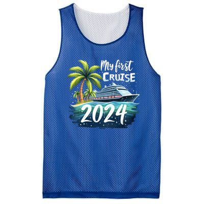 My First Cruise 2024 Funny Vacation 2024 Mesh Reversible Basketball Jersey Tank