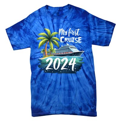 My First Cruise 2024 Funny Vacation 2024 Tie-Dye T-Shirt