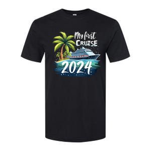 My First Cruise 2024 Funny Vacation 2024 Softstyle CVC T-Shirt