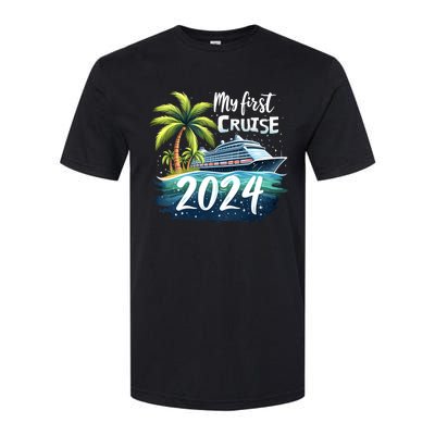 My First Cruise 2024 Funny Vacation 2024 Softstyle® CVC T-Shirt