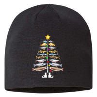 Merry Fishmas Christmas Tree Funny Fishing Sustainable Beanie