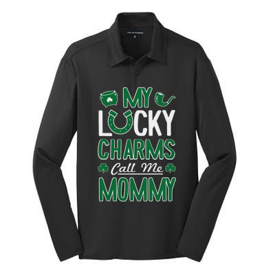 My Funny Call Me Mommy St. Patricks Day Tee Silk Touch Performance Long Sleeve Polo