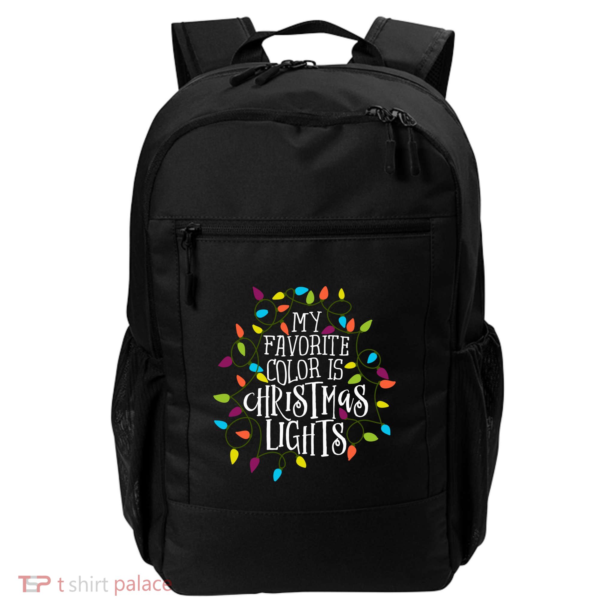 My Favorite Color Is Christmas Lights Gift Backpack