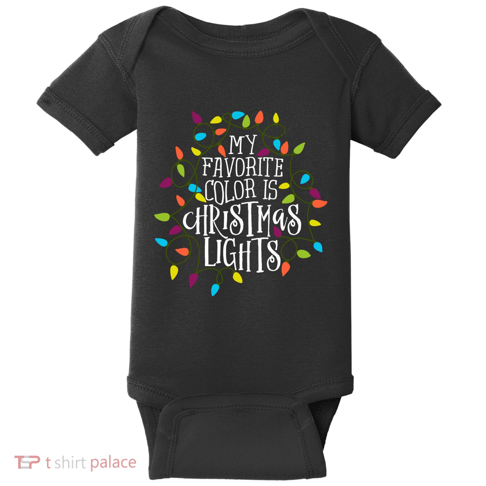 My Favorite Color Is Christmas Lights Gift Baby Bodysuit