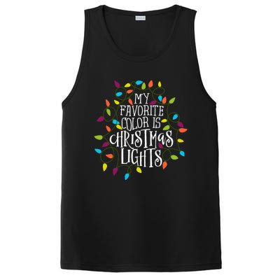 My Favorite Color Is Christmas Lights Gift PosiCharge Competitor Tank