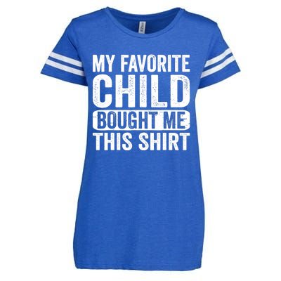 My Favorite Child Bought Me Mom Dad Parent Funny Enza Ladies Jersey Football T-Shirt