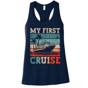 My First Cruise Family Vacation Cruise Ship Women's Racerback Tank