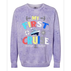 My First Cruise Rookie Travelers Colorblast Crewneck Sweatshirt