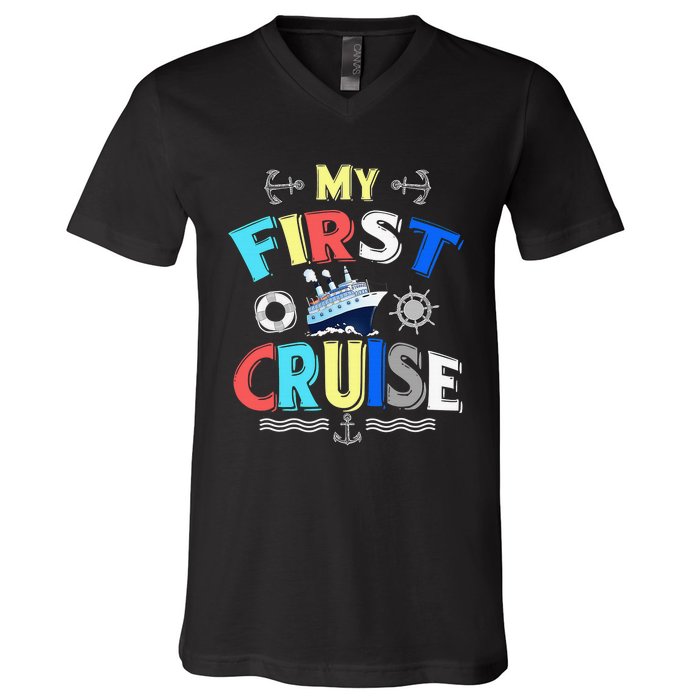 My First Cruise Rookie Travelers V-Neck T-Shirt