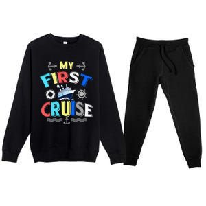 My First Cruise Rookie Travelers Premium Crewneck Sweatsuit Set