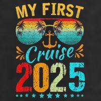 My First Cruise 2025 Family Vacation Cruise Ship Travel 7 Panel Mesh Trucker Snapback Hat