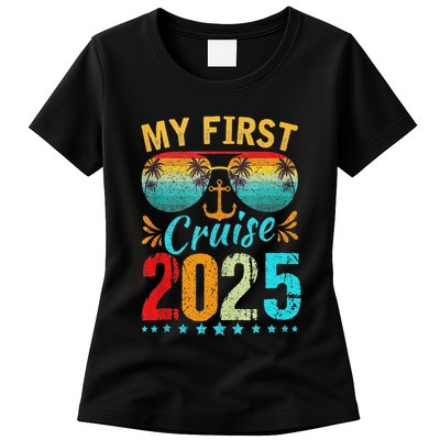 My First Cruise 2025 Family Vacation Cruise Ship Travel Womens T-Shirt