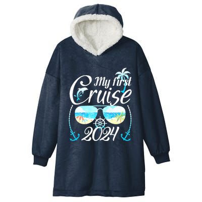 My First Cruise 2024 Family Vacation Cruise Ship Travel  Hooded Wearable Blanket