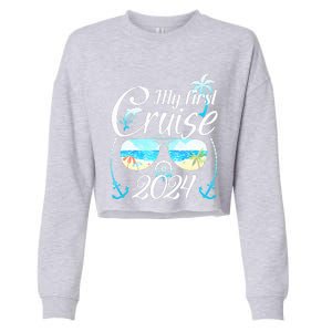 My First Cruise 2024 Family Vacation Cruise Ship Travel  Cropped Pullover Crew