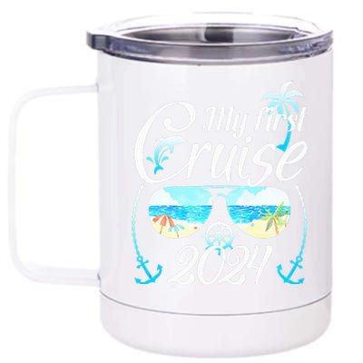 My First Cruise 2024 Family Vacation Cruise Ship Travel  12 oz Stainless Steel Tumbler Cup