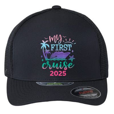 My First Cruise 2025 Family Vacation Trip Ship Matching Flexfit Unipanel Trucker Cap