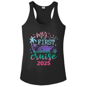 My First Cruise 2025 Family Vacation Trip Ship Matching Ladies PosiCharge Competitor Racerback Tank