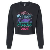 My First Cruise 2025 Family Vacation Trip Ship Matching Cropped Pullover Crew